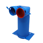 CURVA 90º P/ GRELHA Ø125 2X75 TUBO Ø75 SEMI-RIGIDO - Leiritécnica